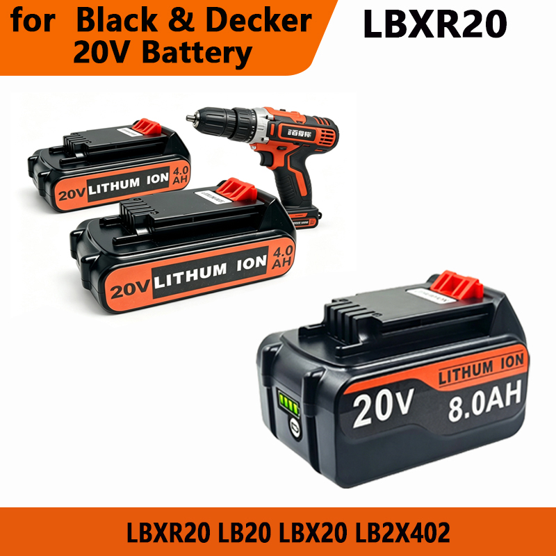 Black+Decker Tool Cordless - 3/4/6/8Ah 장시간 사용 가능한 BL2018 리튬