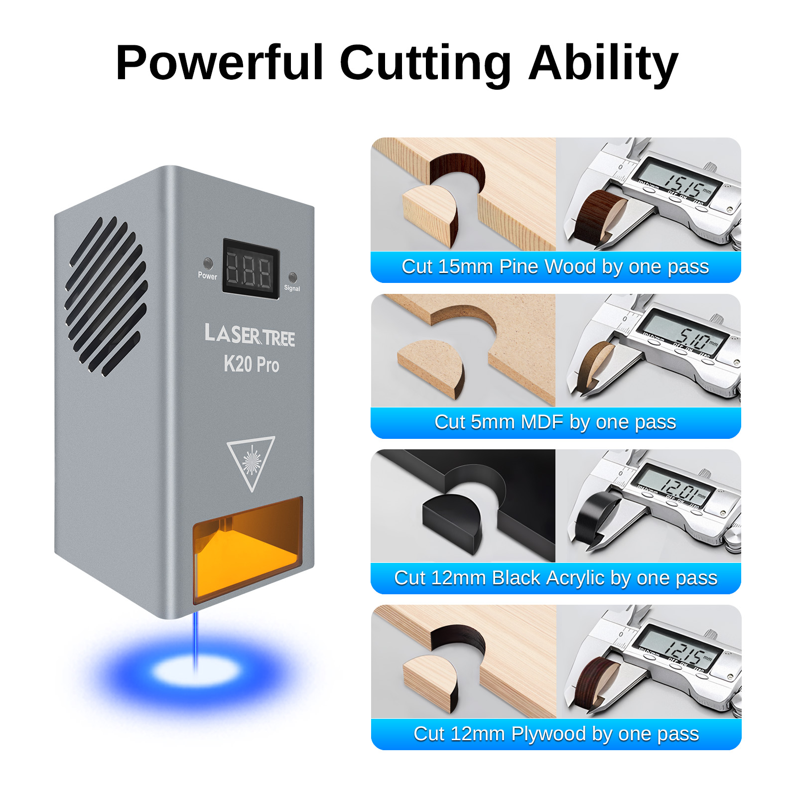 레이저 트리 10W 20W 30W 40W 광학 전력 레 - Laser Engraving Software 리뷰 및 가격