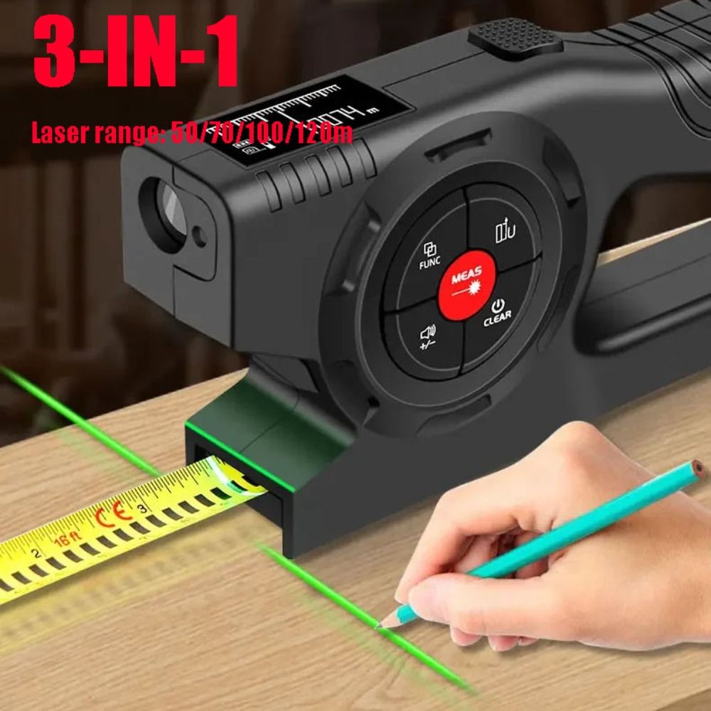 3-in-1 레이저 줄자, 접이식 충전식 디지털 줄자, - Industrial Laser Cleaner 리뷰 및 가격