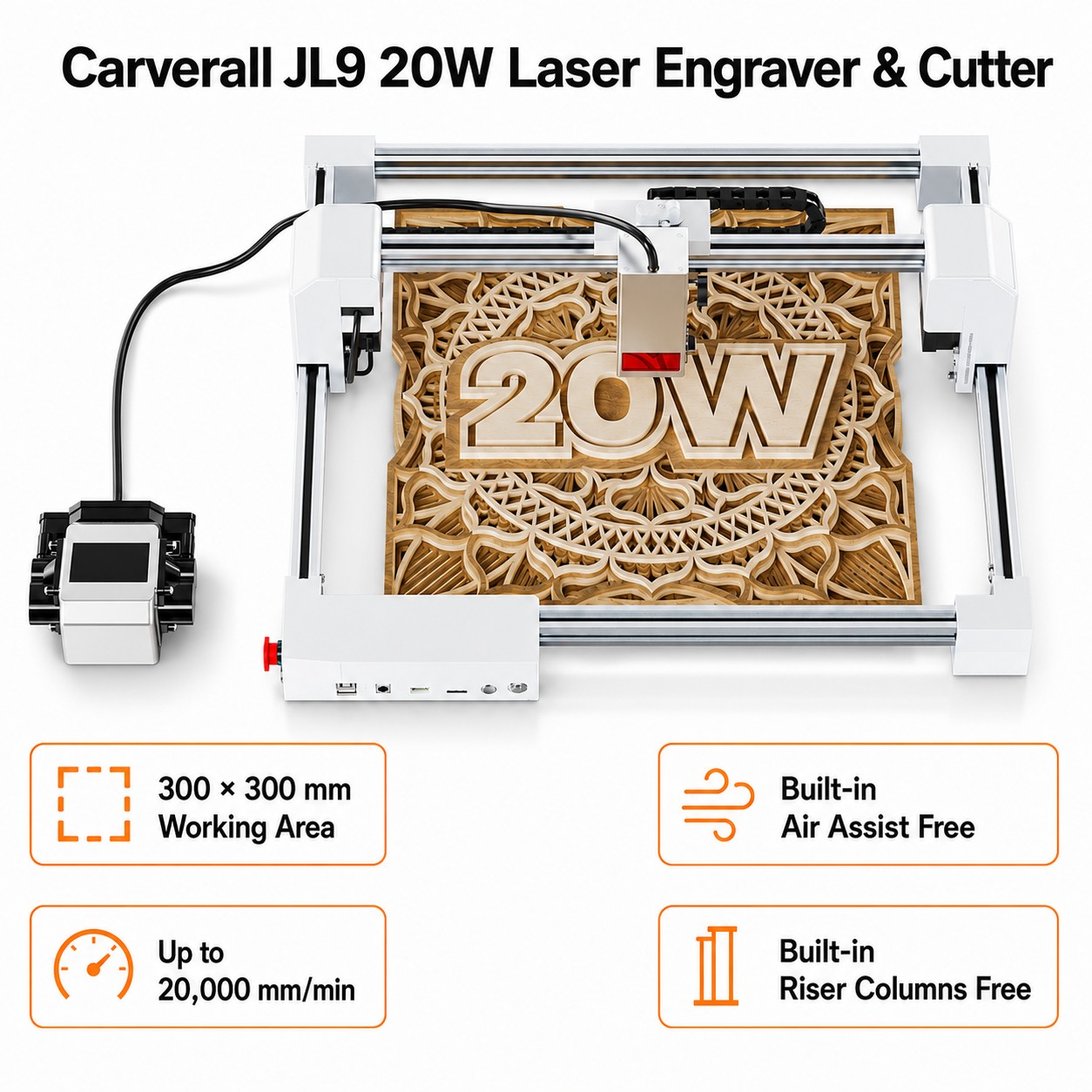 Carverall JL9 20W 레이저 조각기, 300 - Industrial Laser Cutting Machines 리뷰 및 가격