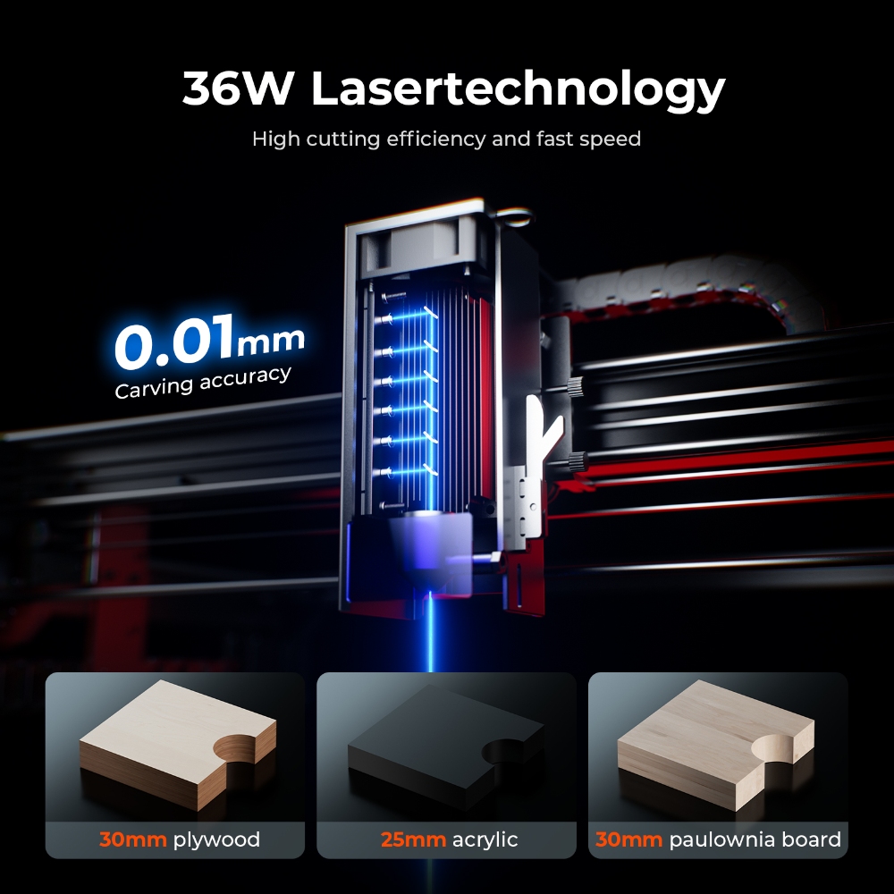 ACMER S2 PRO 36W/48W 레이저 조각기 기 - Laser Engraving Software 리뷰 및 가격